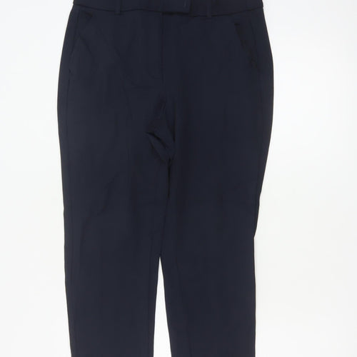 Marks and Spencer Women's Blue Size 12 Petite Cropped Trousers