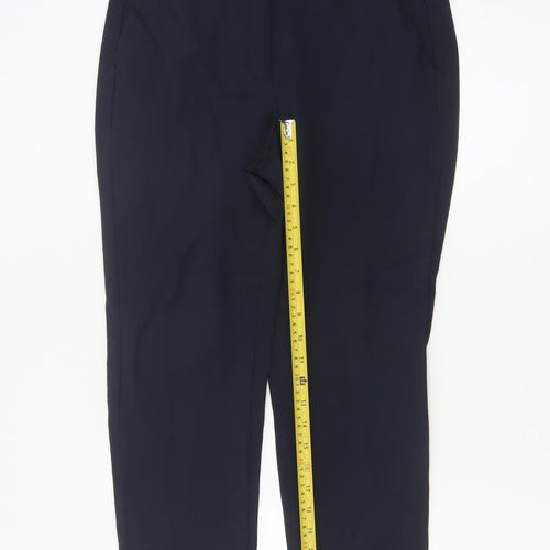 Marks and Spencer Women's Blue Size 12 Petite Cropped Trousers
