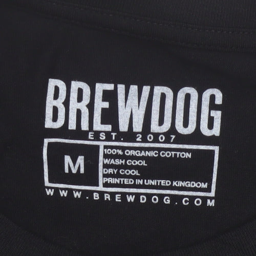 BrewDog Men's Black Organic Cotton Short Sleeve T-Shirt M