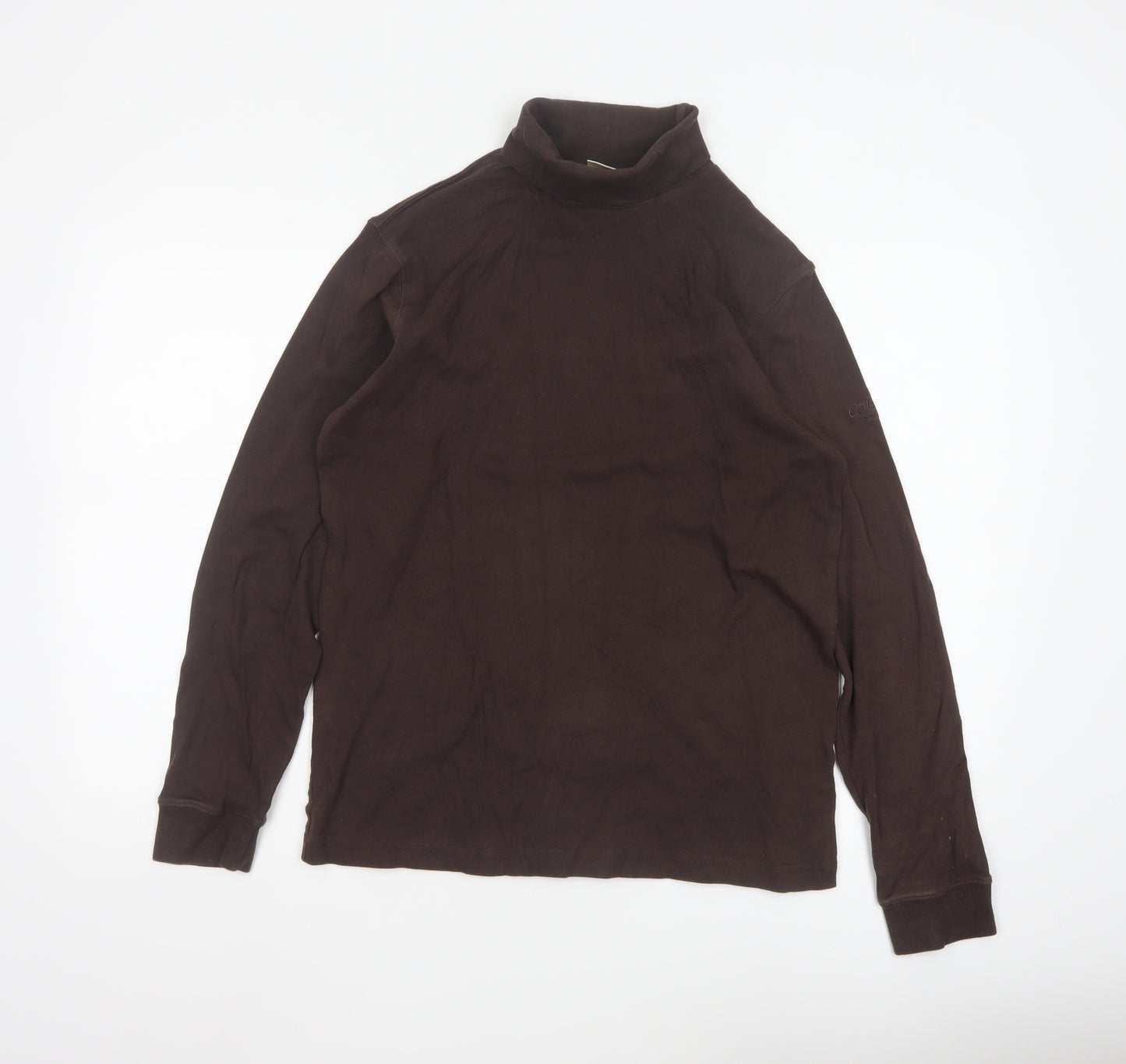 Cotton Traders Men's Brown Roll Neck Long Sleeve Cotton Top Size L