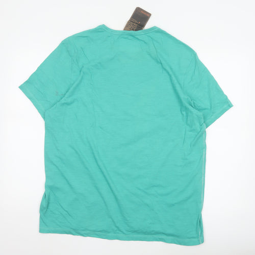 North Coast Men's Green Newport Beach Graphic Cotton T-Shirt XL