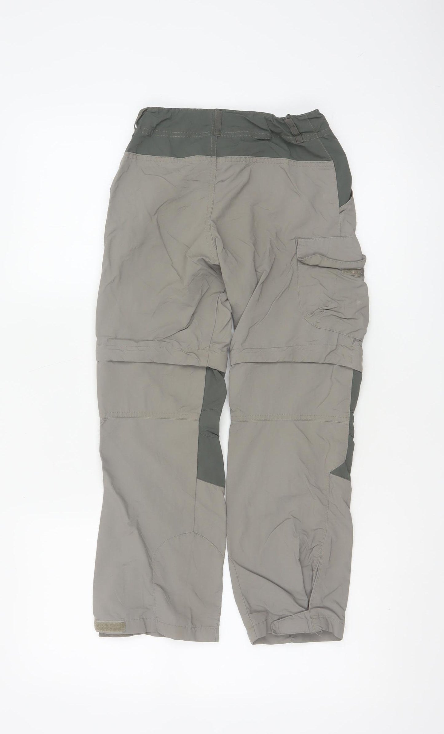 Decathlon Boys Grey Convertible Cargo Trousers 10 Years Polyamide Outdoor