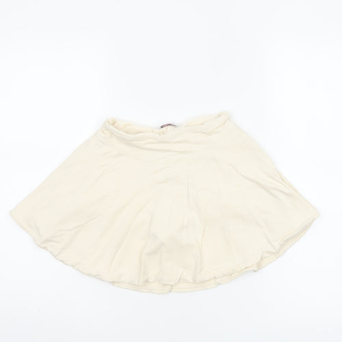 Oh Polly Women's White Size 8 Skater Mini Skirt Stretch Modal