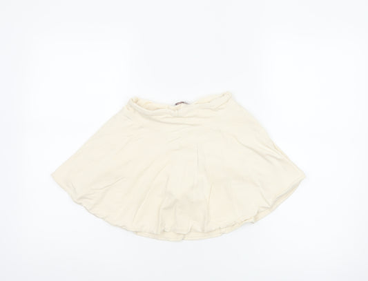 Oh Polly Women's White Size 8 Skater Mini Skirt Stretch Modal