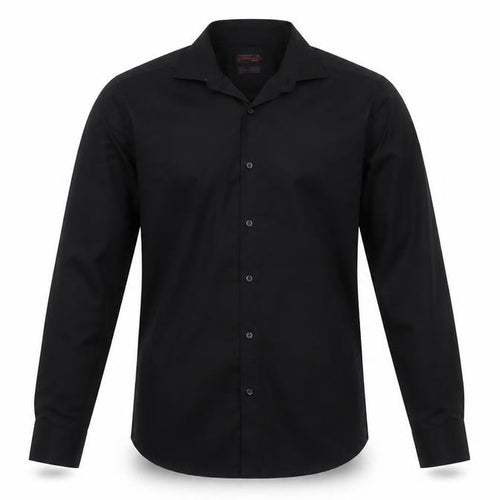 Red Herring Men's Black Slim Fit Long Sleeve Shirt 15in