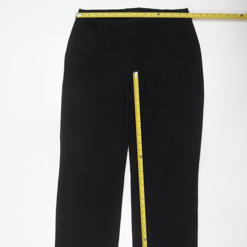 Saint + Sofia Women's Black Stretch Trousers Size 16 Regular Fit