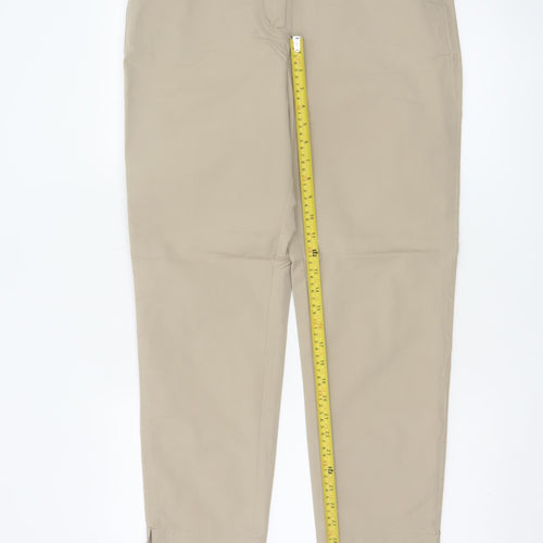 Marks and Spencer Womens Beige Chino Trousers Size 12 Regular Fit