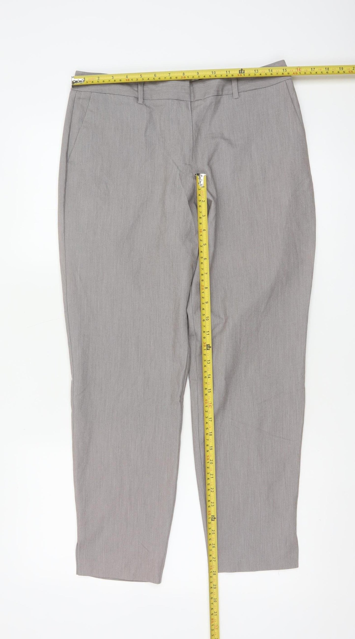 ASOS Women’s Grey Slim Fit Tapered Work Trousers Size 10