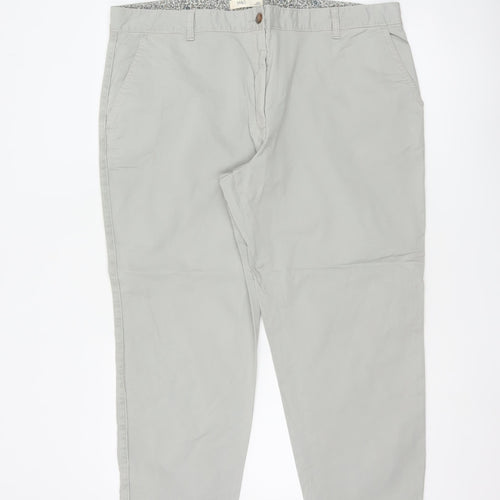 Marks and Spencer Women’s Grey Chino Trousers Size 18 Cotton Blend Casual