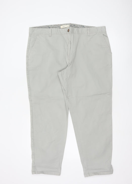 Marks and Spencer Women’s Grey Chino Trousers Size 18 Cotton Blend Casual