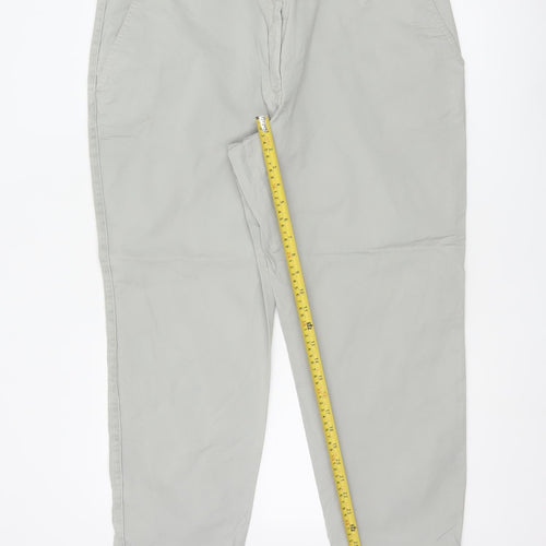 Marks and Spencer Women’s Grey Chino Trousers Size 18 Cotton Blend Casual