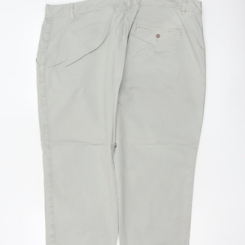 Marks and Spencer Women’s Grey Chino Trousers Size 18 Cotton Blend Casual