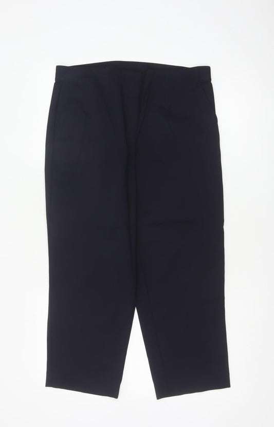 Marks and Spencer Women’s Black Stretch Regular Trousers Size 14