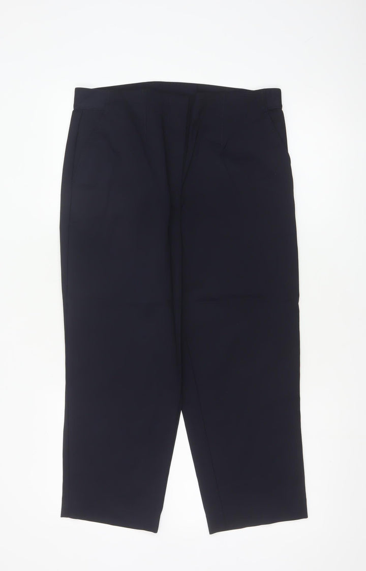 Marks and Spencer Women’s Black Stretch Regular Trousers Size 14
