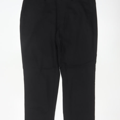 Marks and Spencer Men’s Black Regular Fit Wool Dress Trousers 36” Waist