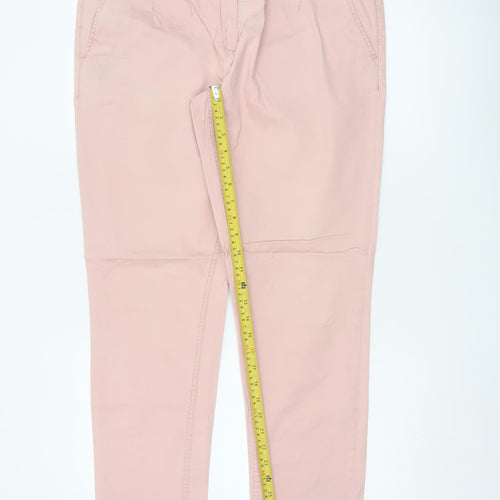 Up2Fashion Womens Pink Chino Trousers Size 16 Cotton Elastane Blend