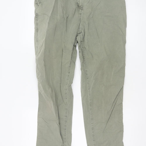 Marks and Spencer Women’s Green Chino Trousers Size 14 Tall