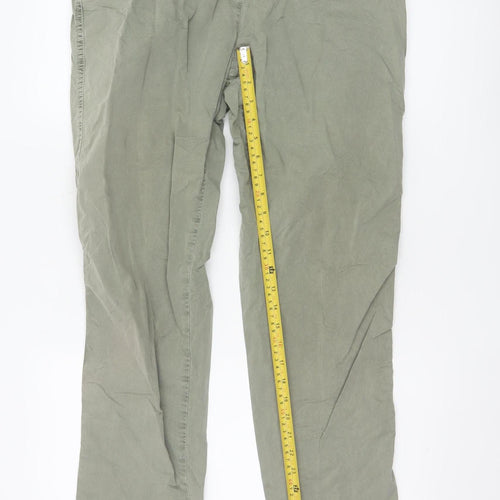 Marks and Spencer Women’s Green Chino Trousers Size 14 Tall