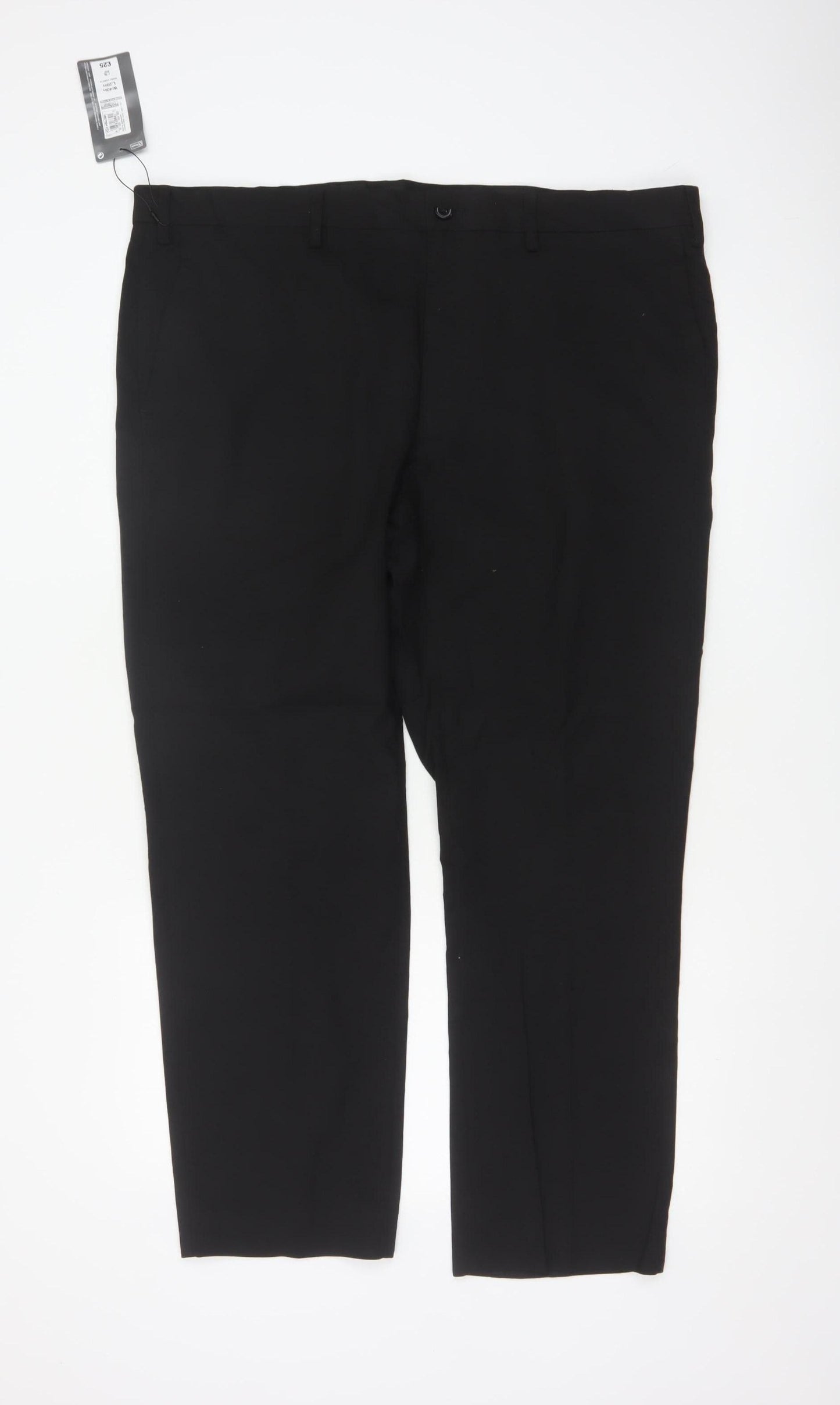 Marks and Spencer Men's Black Tailored Fit Trousers 40W 29L