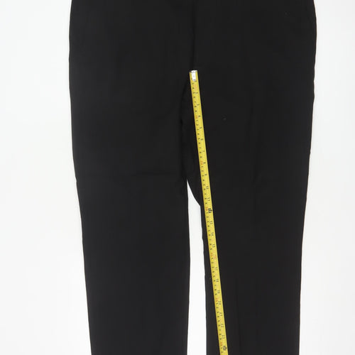Marks and Spencer Men's Black Tailored Fit Trousers 40W 29L