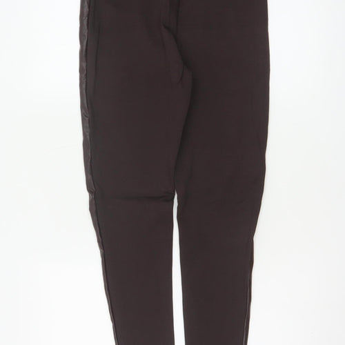 Marks and Spencer Women’s Brown Faux Leather Panel Leggings Size 10 Long
