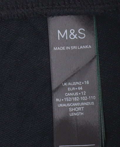 Marks and Spencer Women’s Black Jogger Trousers Size 16