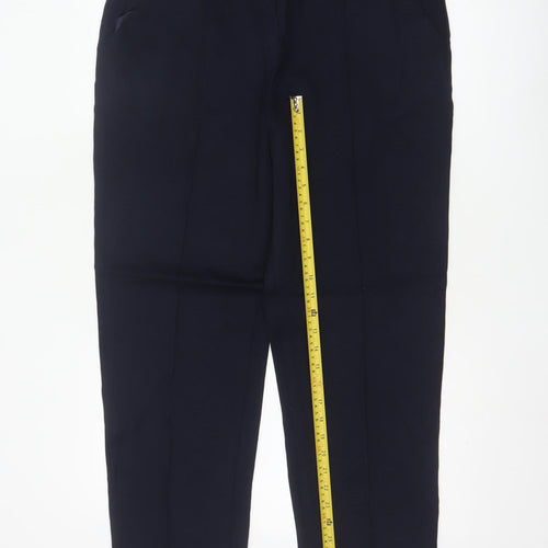 Marks and Spencer Women Dark Navy Trousers Size 18 Regular Viscose Blend