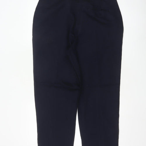 Marks and Spencer Women Dark Navy Trousers Size 18 Regular Viscose Blend