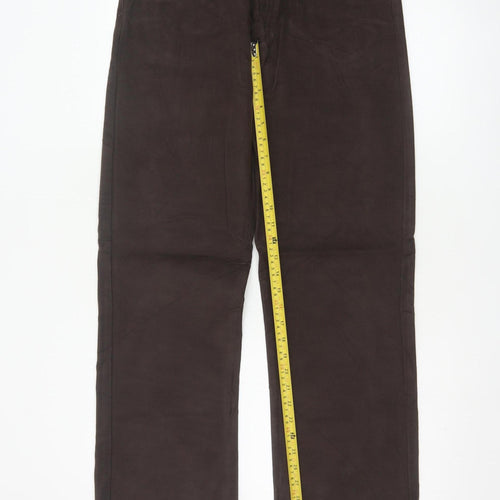 Marks and Spencer Blue Harbour Brown Cotton Stretch Chino Trousers Men's 32W 29L