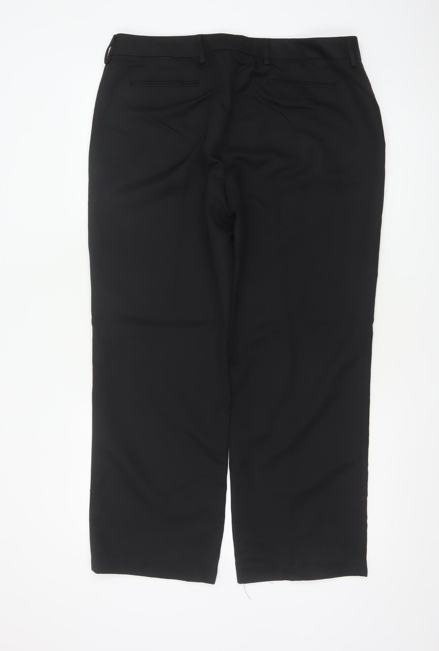 Brook Taverner Women's Black Plus Size 16 Straight Leg Dress Trousers