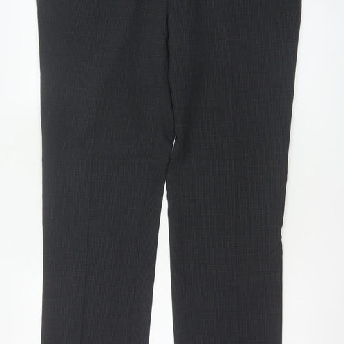 Marks and Spencer Men's Black Slim Fit Wool Blend Dress Trousers 36W 33L