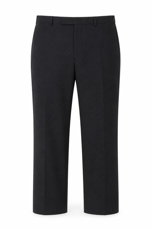 Front view of Marks & Spencer Men's Black Slim Fit Wool Blend Dress Trousers 36W 33L