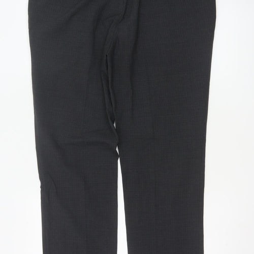 Marks and Spencer Men's Black Slim Fit Wool Blend Dress Trousers 36W 33L