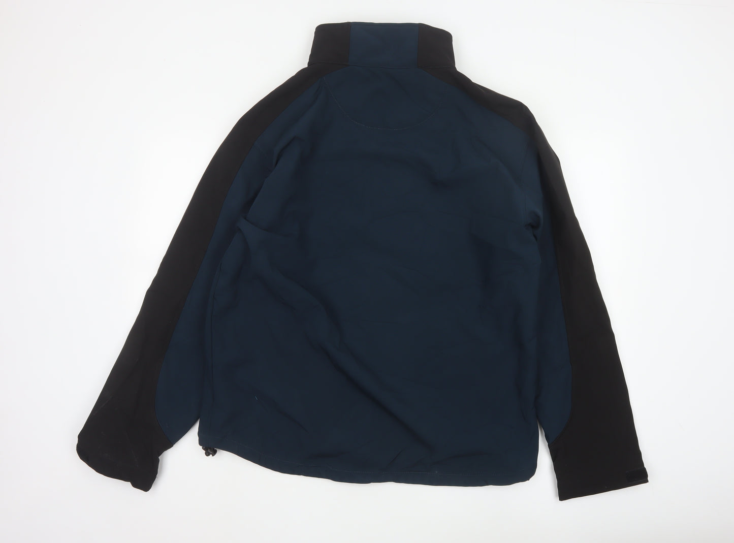 TROJAN Men's Blue Soft Shell Jacket L Water Resistant Outdoor