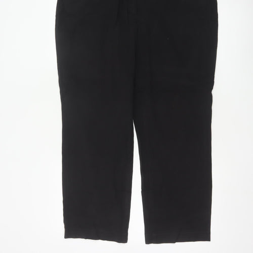 Marks and Spencer Women Black Size 18 Cropped Trousers