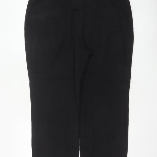 Marks and Spencer Women Black Size 18 Cropped Trousers