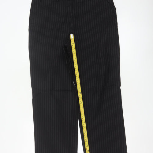 Jeff Banks Men's Black Pinstripe Wool Dress Pants 32in Waist