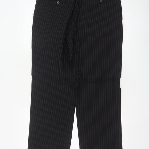 Jeff Banks Men's Black Pinstripe Wool Dress Pants 32in Waist