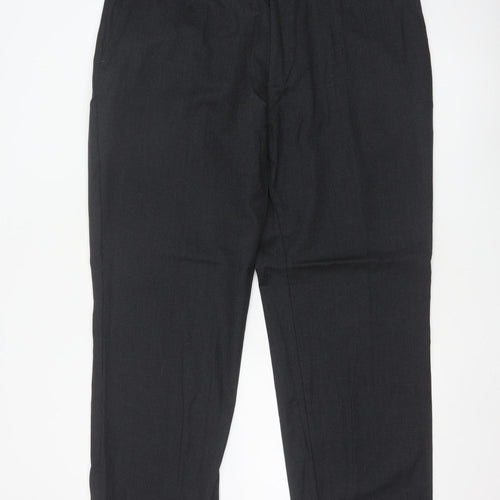 Charles Tyrwhitt Men's Black Wool Dress Pants 40W 32L Classic Fit
