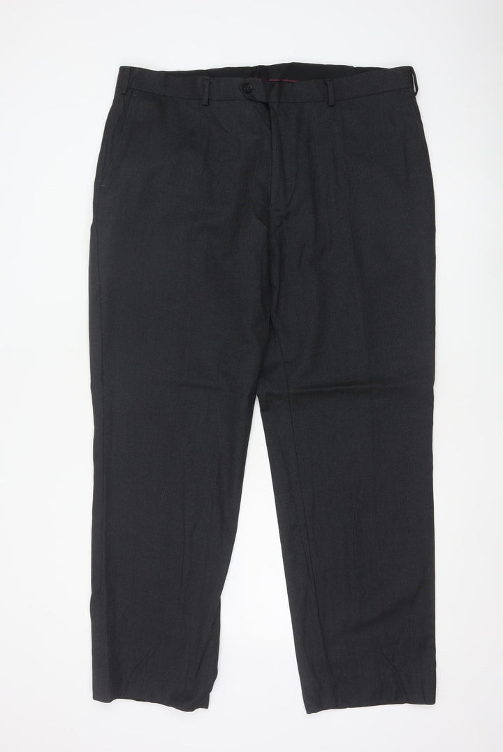Charles Tyrwhitt Men's Black Wool Dress Pants 40W 32L Classic Fit