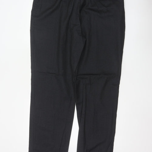 Charles Tyrwhitt Men's Black Wool Dress Pants 40W 32L Classic Fit