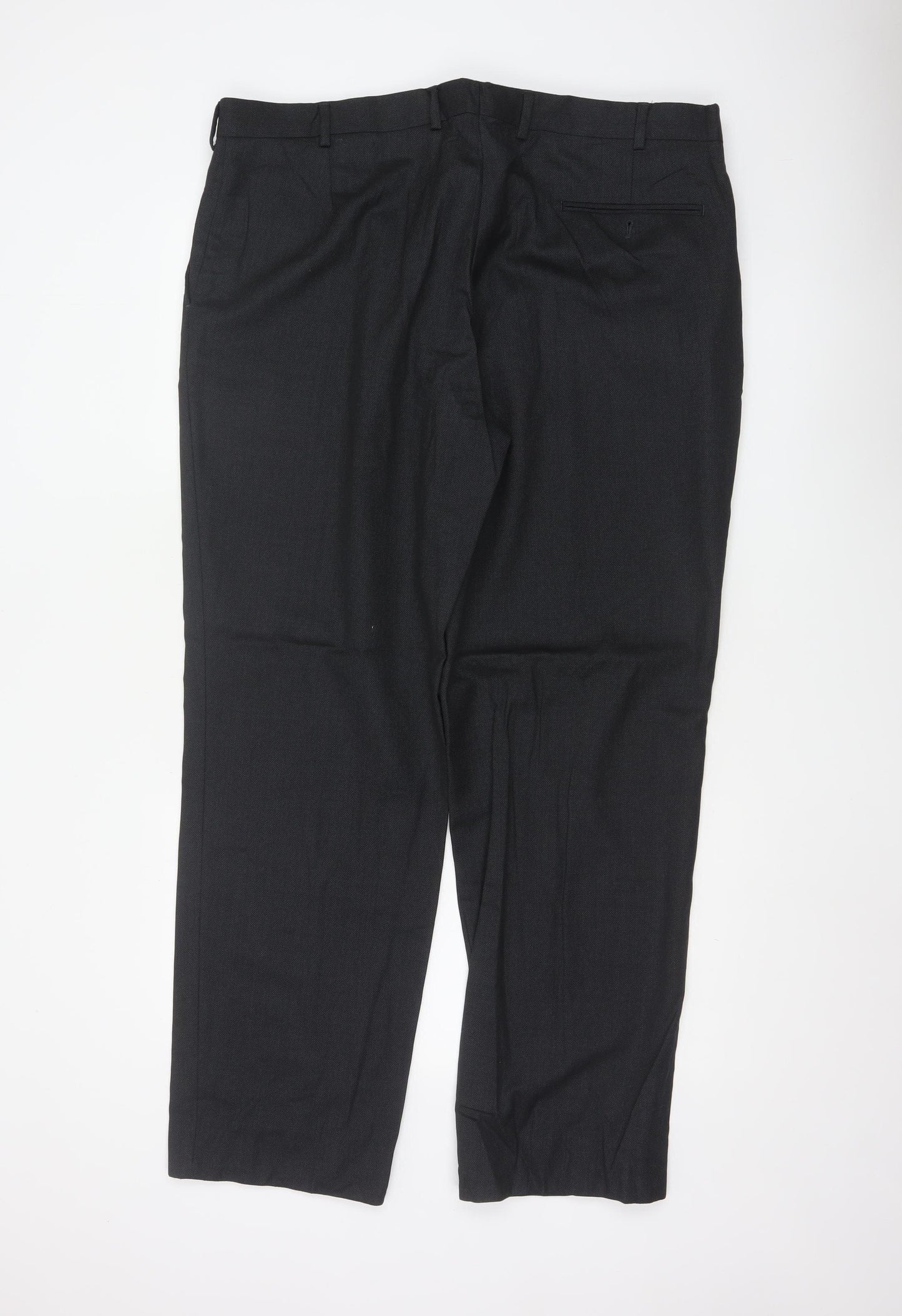Charles Tyrwhitt Men's Black Wool Dress Pants 40W 32L Classic Fit