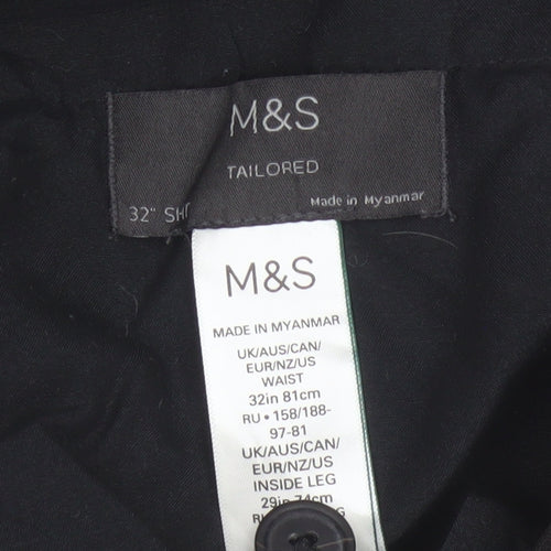 Marks and Spencer Men’s Black Classic Tailored Trousers 32W 29L