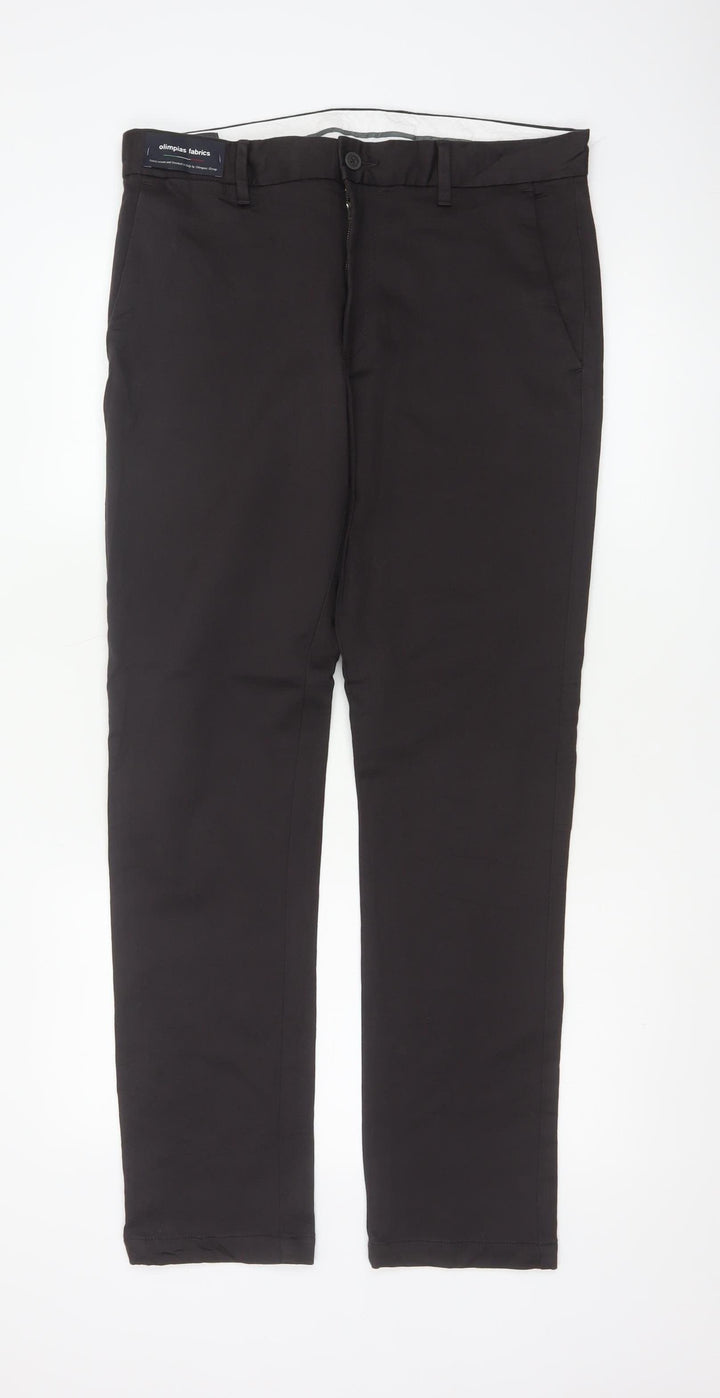 Marks and Spencer Autograph Men's Black Slim Fit Chino Trousers 32W