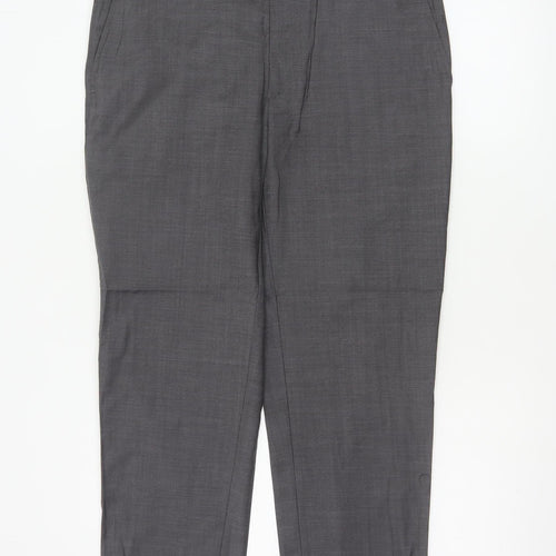 Marks and Spencer Autograph Men's Grey Wool Dress Pants 34W 29L Classic Fit