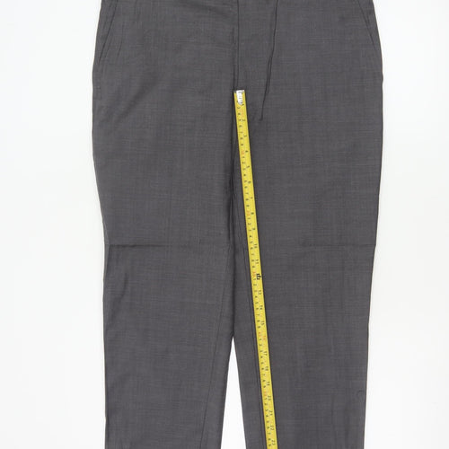 Marks and Spencer Autograph Men's Grey Wool Dress Pants 34W 29L Classic Fit