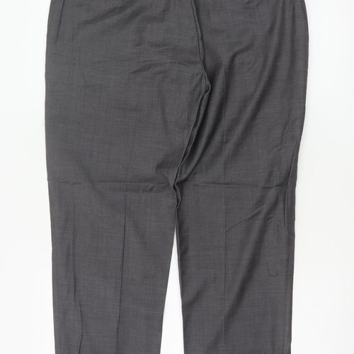 Marks and Spencer Autograph Men's Grey Wool Dress Pants 34W 29L Classic Fit