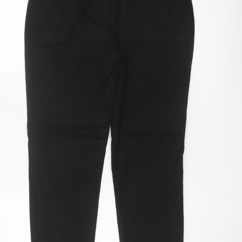 Zara Basic Women Black Slim Trousers Size 10 Polyester Blend