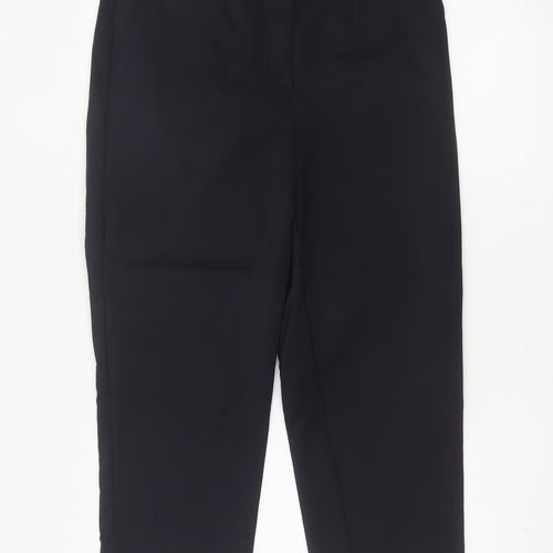 Marks and Spencer Womens Black Size 14 Cropped Stretch Trousers