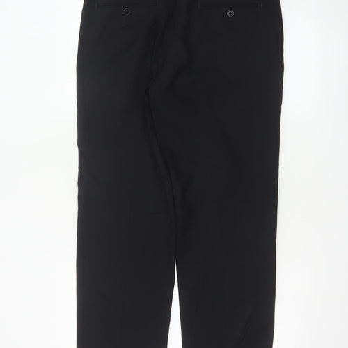 Marks and Spencer Men's Black Dress Trousers 32W 29L Wool Blend